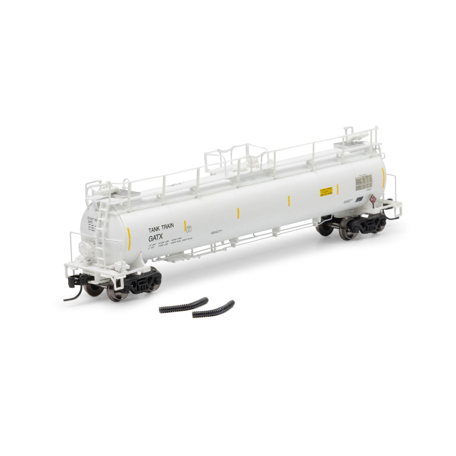 N TankTrain Intermediate, GATX White Unnumbered