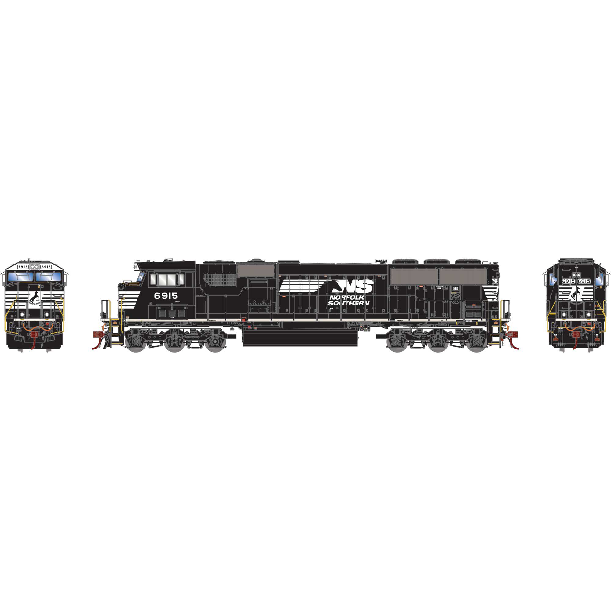 Athearn HO SD60E Locomotive, NS #6915 Model Train | Athearn | Athearn