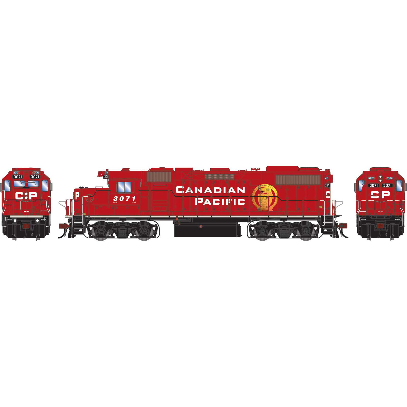 HO GEN GP38-2 Locomotive, CP 'Golden Beaver' #3071