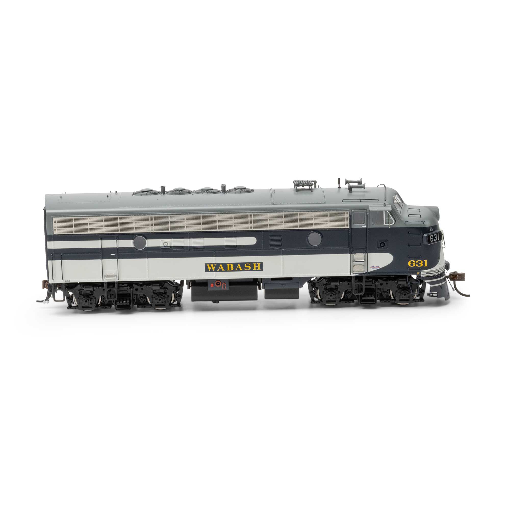 HO F7A Locomotive with DCC & Sound, WAB #631 Model Train | Athearn