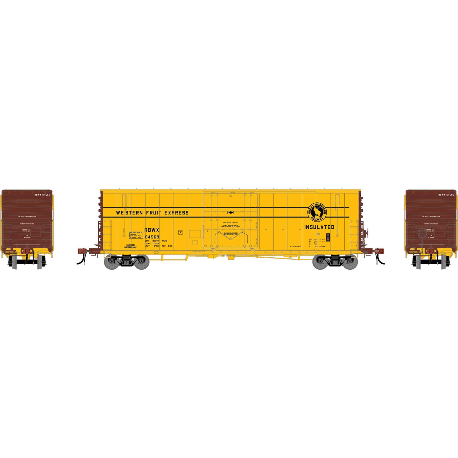 Athearn Genesis HO GEN 50' PC&F Box Car w/10'6" Plug Door, RBWX #64569