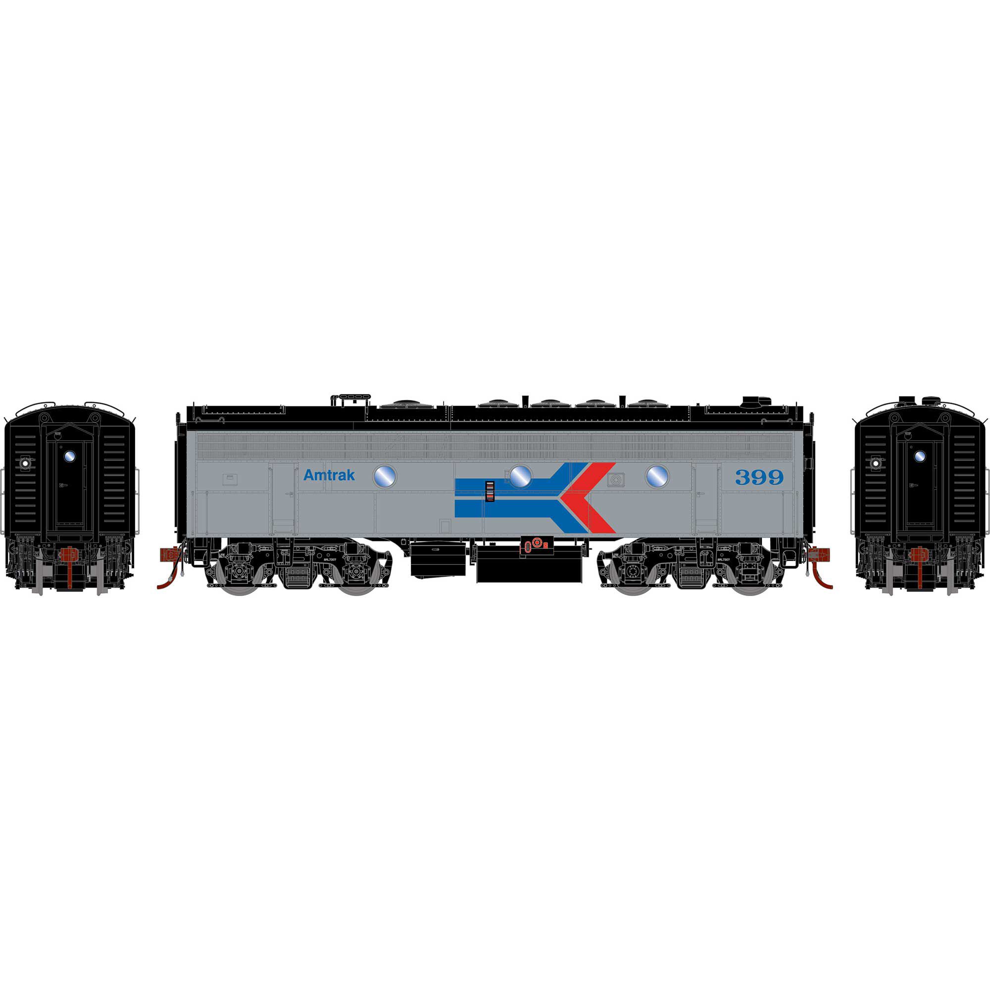 Athearn HO F7B Locomotive, AMTK #399 Model Train | Athearn | Athearn