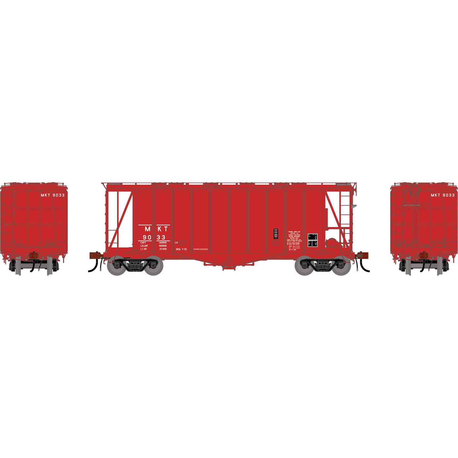 Athearn Genesis HO GEN GATC 2600 Airslide Covered Hopper, Early MKT #9033