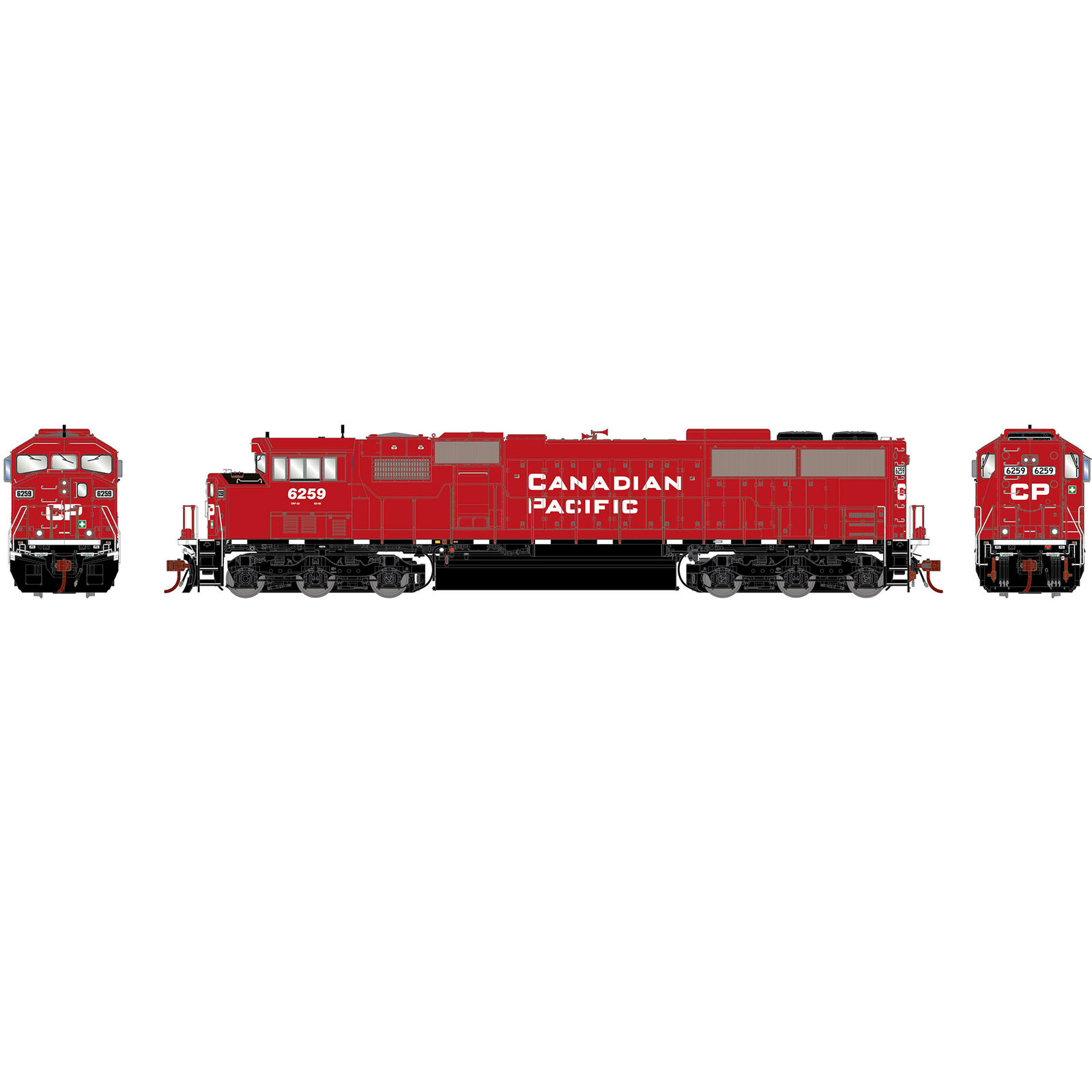 HO SD60M Tri-Clops Locomotive with DCC & Sound, CPR #6259