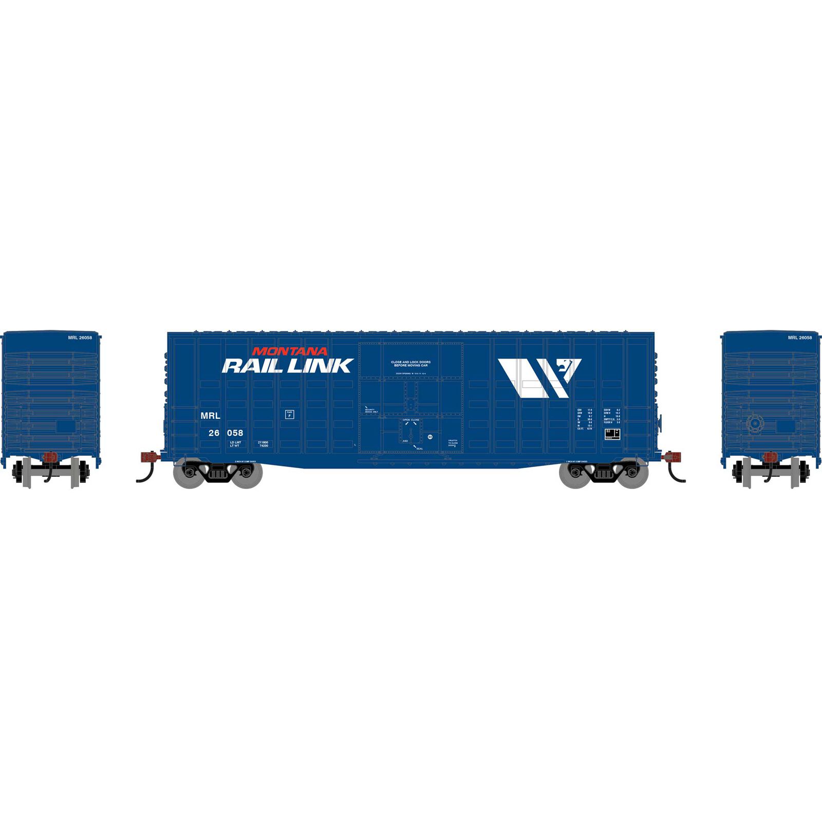 Roundhouse HO RND 50' Waffle High Cube Box Car MRL #26058
