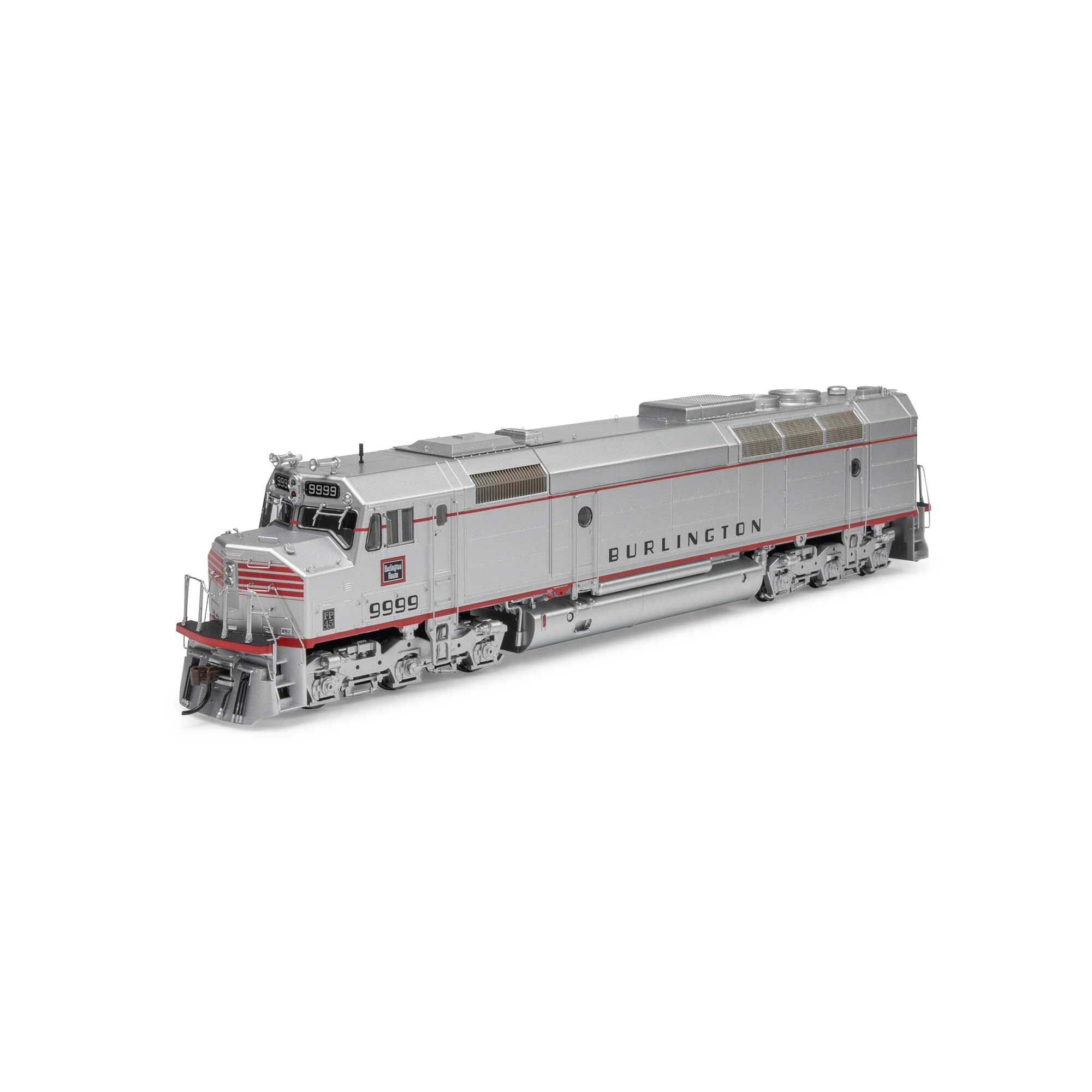 HO FP45 Locomotive with DCC &Sound, CB&Q #9999 Model Train