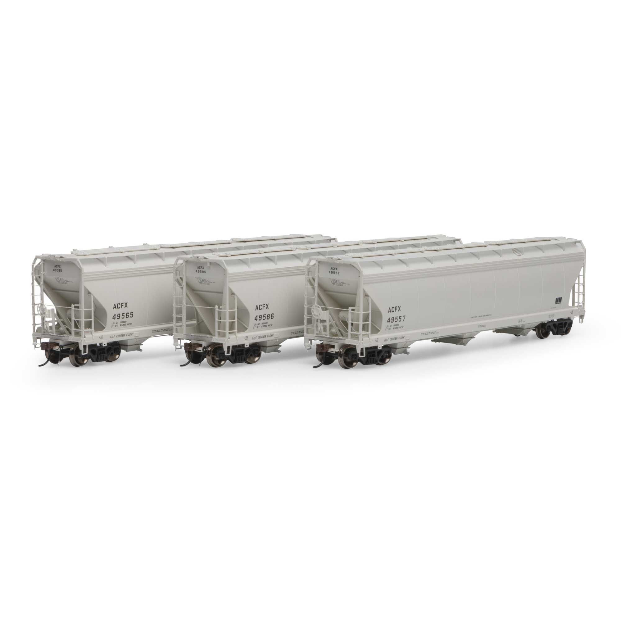 Ade 3032 シルバーリンゲ　all銀 モデル　 HOスケール Atlas HO Trinity 3230 Covered Hopper Roanoke Cement - Spring Creek