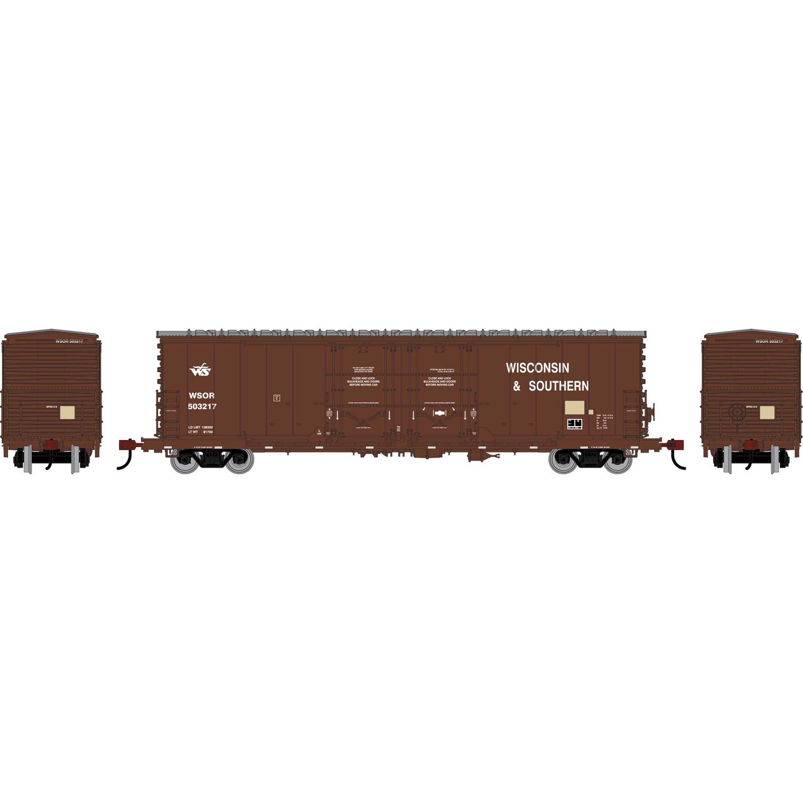 Athearn HO ATH 50' Evans Double Plug Door Box Car, WSOR #503217