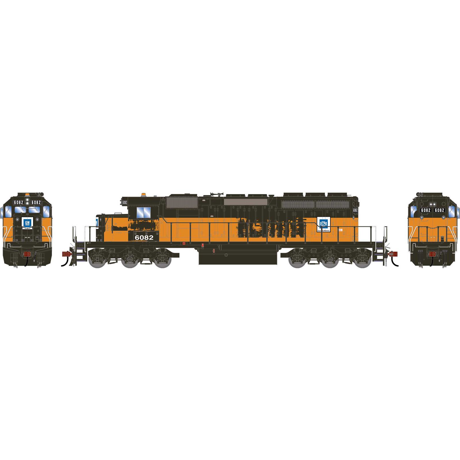 Athearn HO ATH SD40-2 Locomotive w/DCC & Sound, Primed For Grime EMDX 'Bandit' #6082