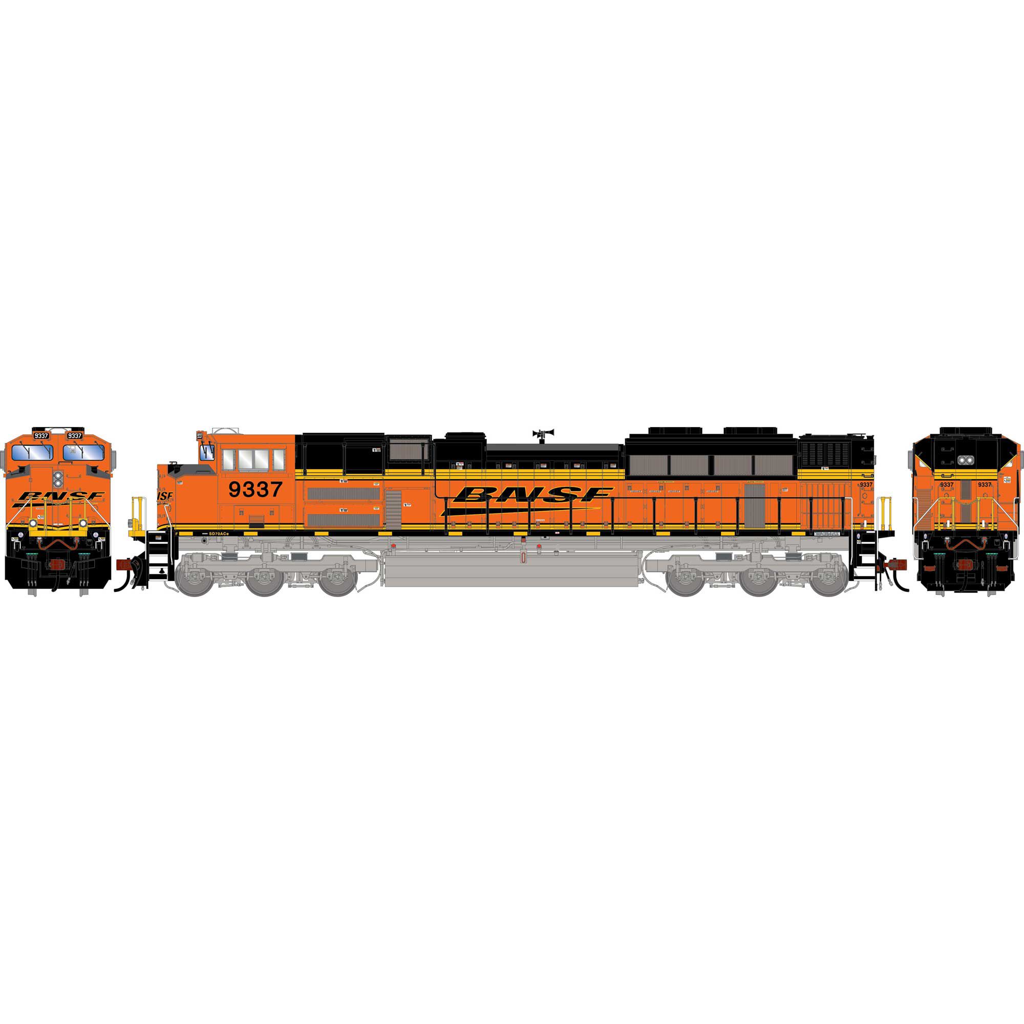 HO GEN SD70ACE Locomotive w/DCC & Sound, BNSF #9337 Model Train
