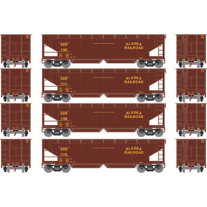HO RTR 40' Offset Ballast Hopper with Load, ARR #2 (4)