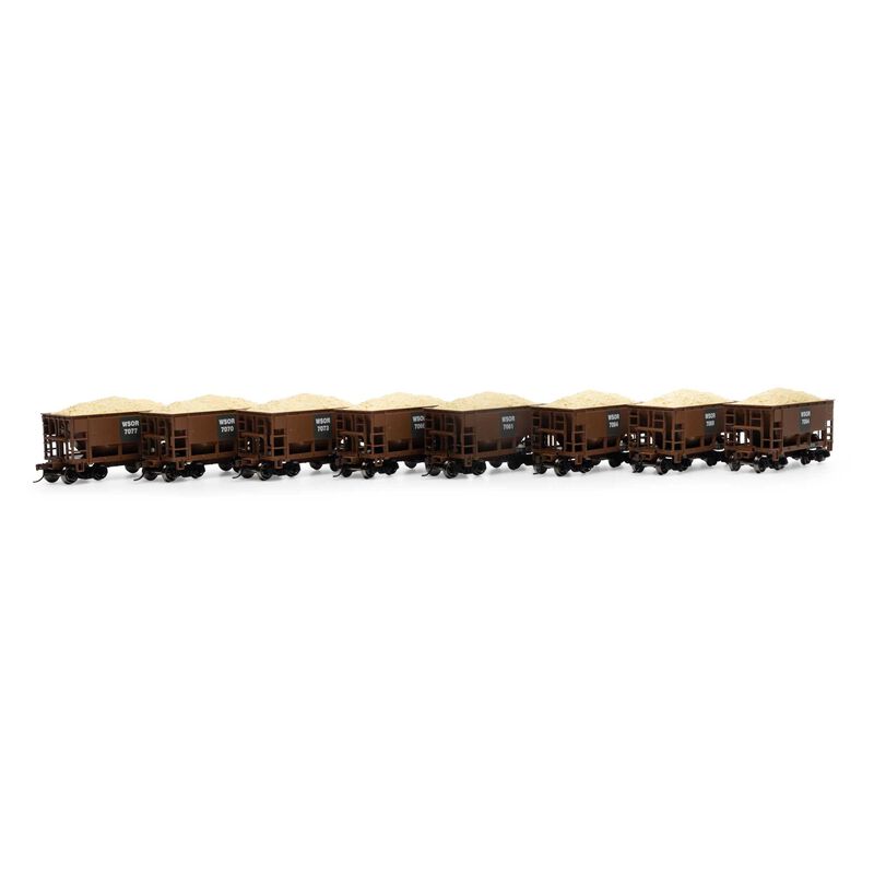 Roundhouse HO 24' Ore Car with Load, WSOR #7061 / 7064 / 7066 / 7069 / 7070 / 7073 / 7077 / 7084 (8)