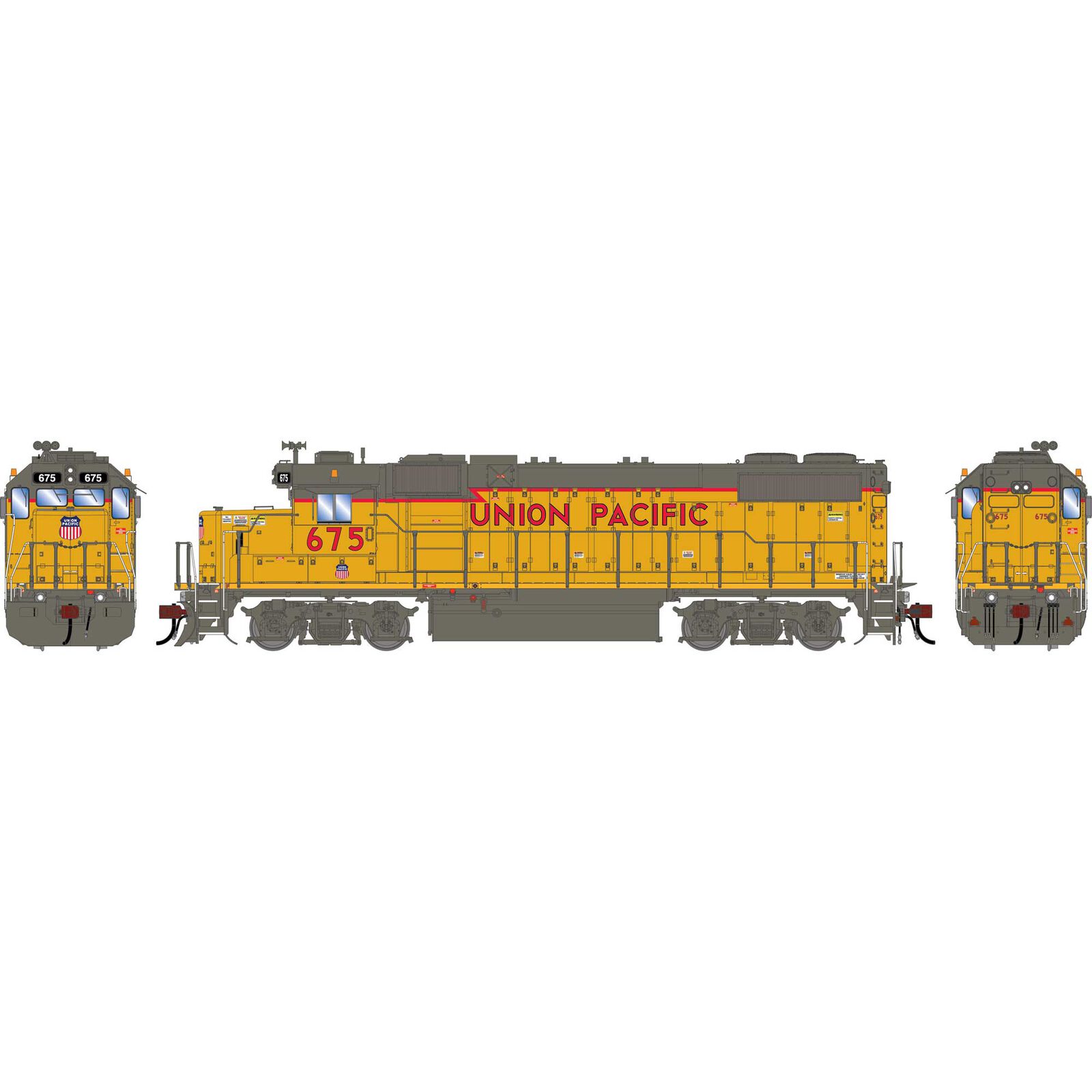 Athearn Genesis HO GEN GP38-2 Locomotive w/DCC & Sound, UP 'GP38N' #675