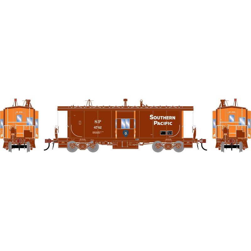 Athearn Genesis HO GEN ICC Bay Window Caboose w/Lights & Sound, SP Police #4742