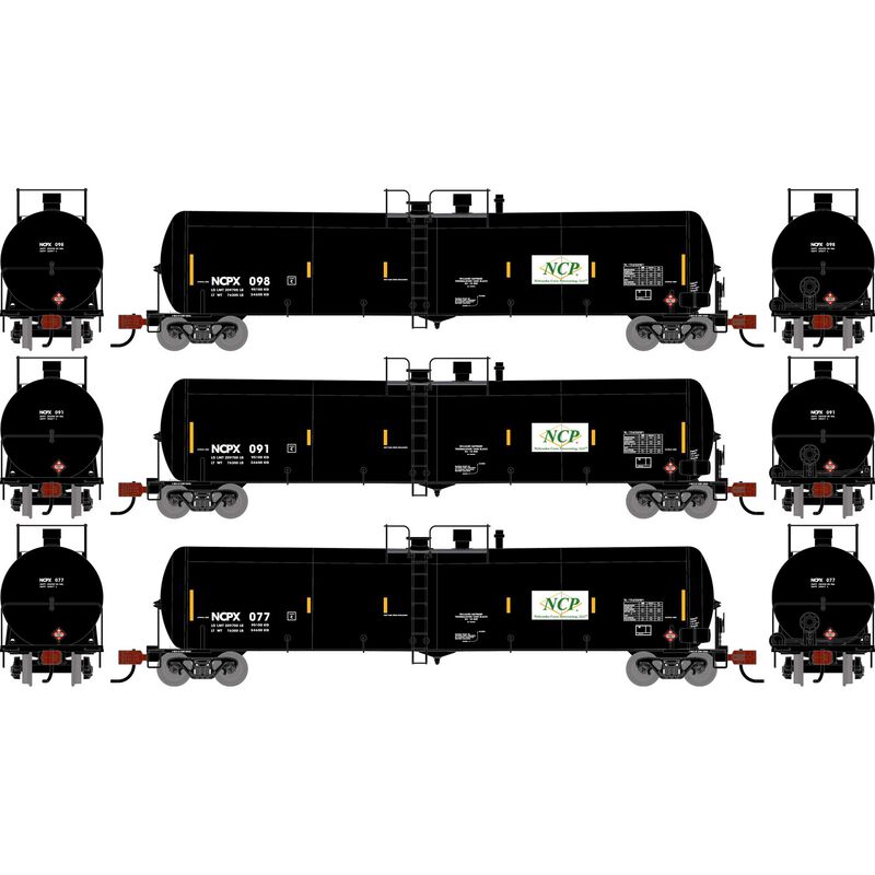N ATH 30K Ethanol Tank Car, NCPX #077/091/098 (3)
