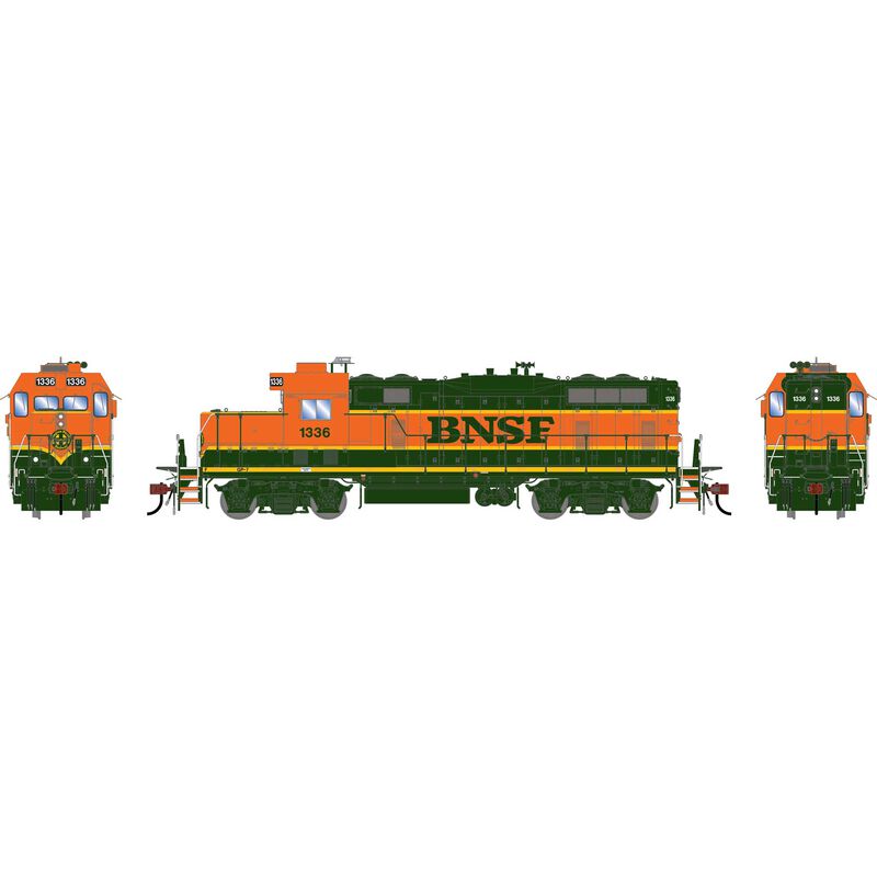 Athearn Genesis HO GEN GP7u Locomotive w/DCC & Sound, BNSF 'H1' #1336
