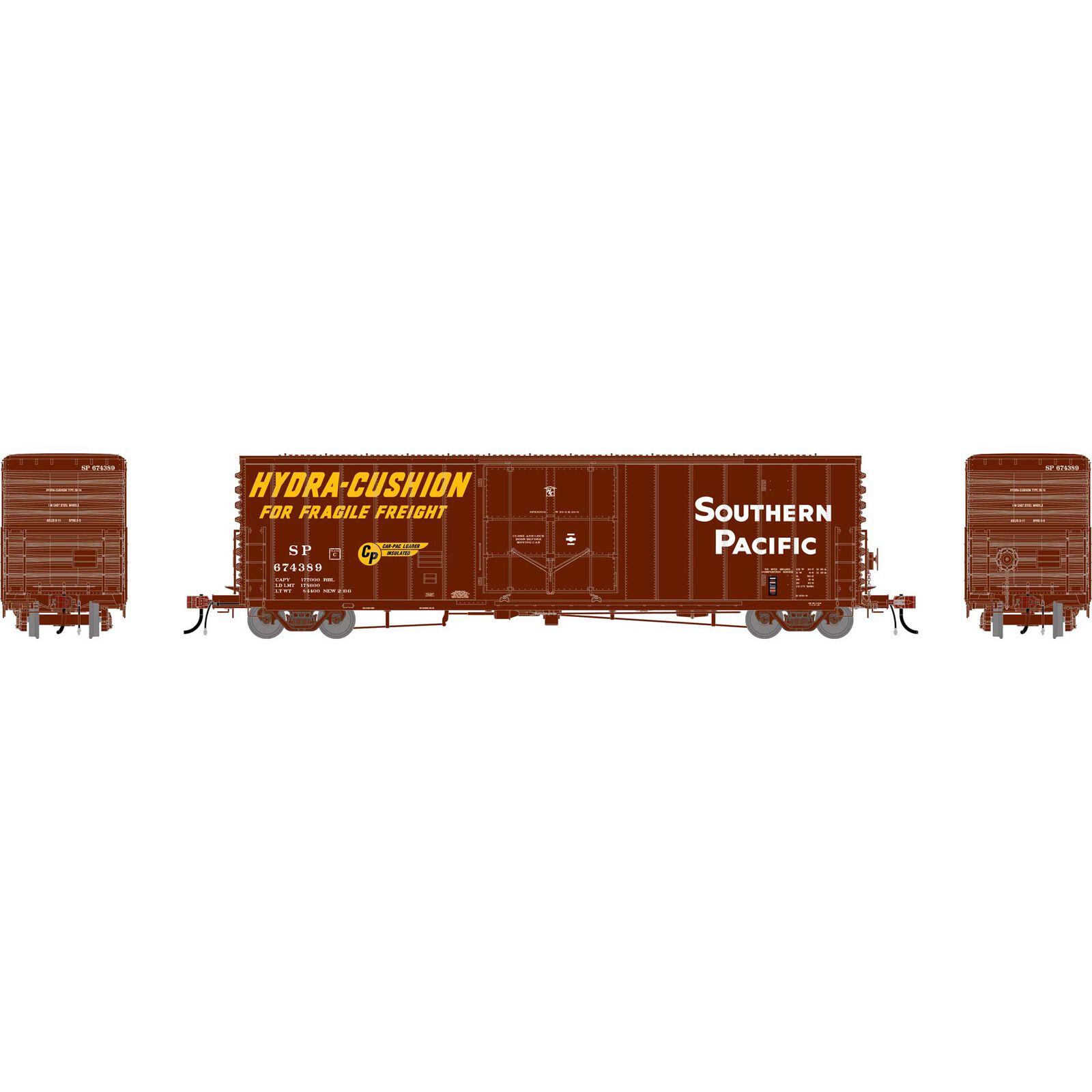 Athearn Genesis HO GEN 50' PC&F Box Car w/10'6" Plug Door, SP #674389