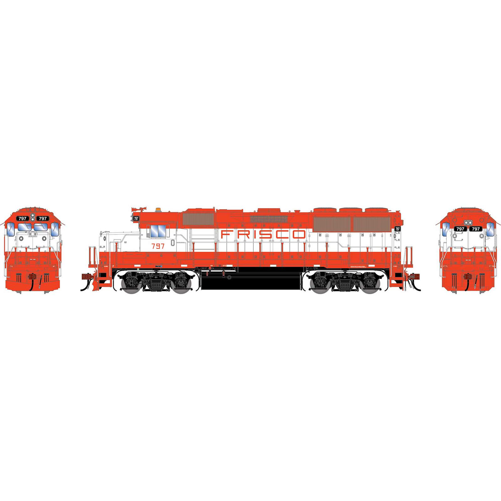 HO GEN GP50 PH I Locomotive, Legendary Liveries SLSF #797