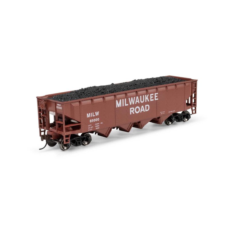 HO ATH 40' 4-Bay Offset Hopper with Load, MILW #85000