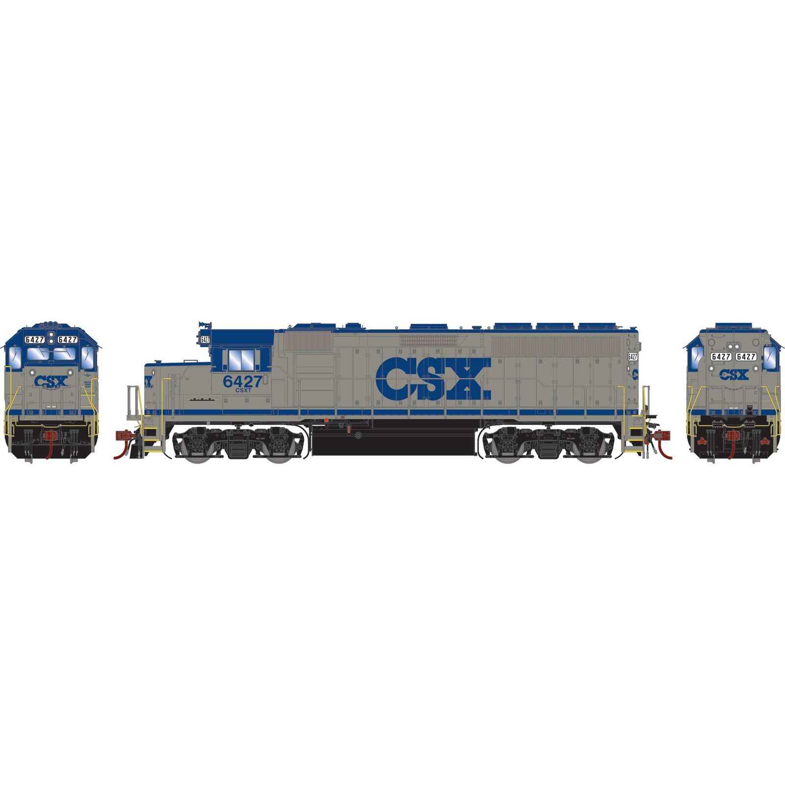 HO GP40-2 Locomotive, CSXT #6427 Model Train | Athearn