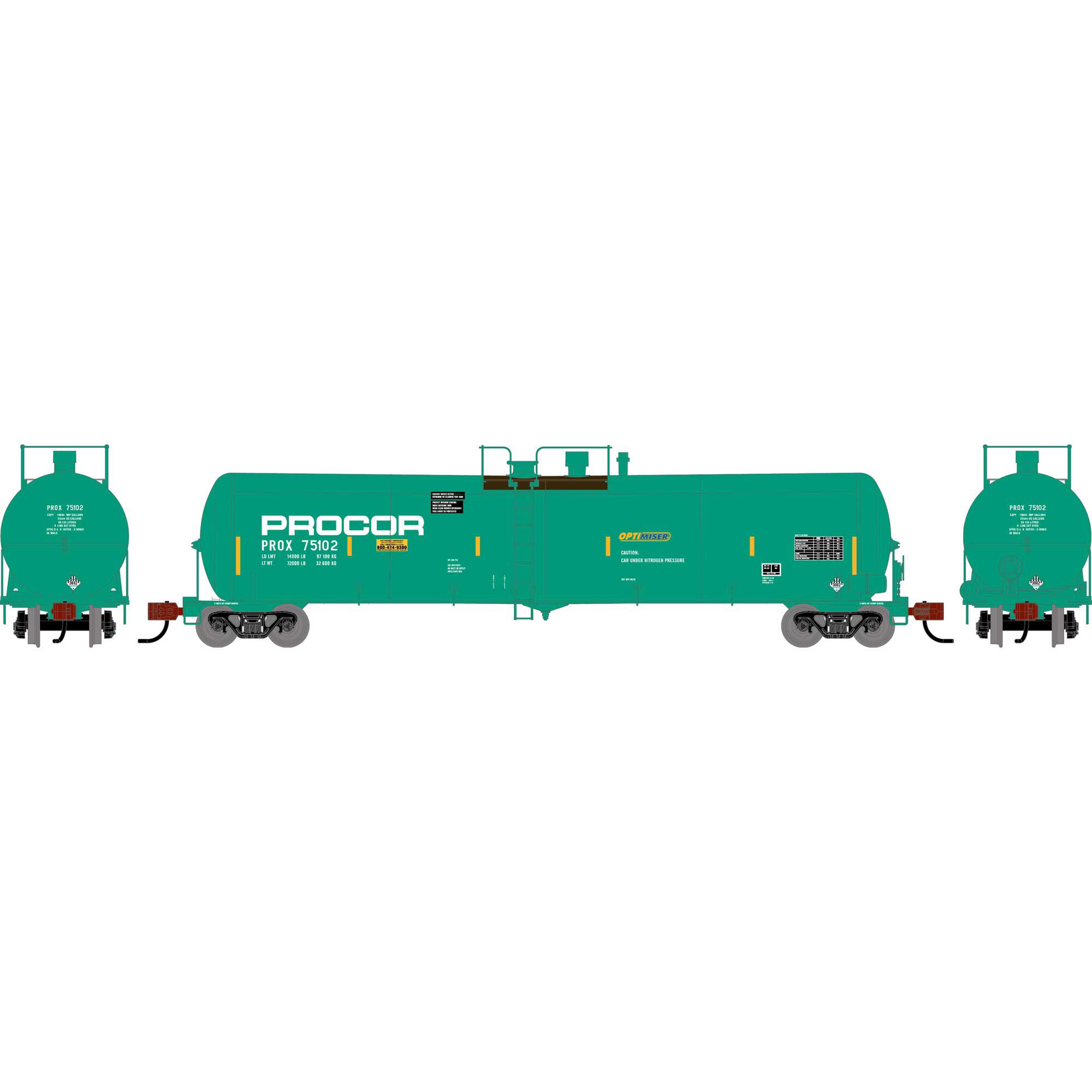 Athearn N ATH 30K Ethanol Tank Car, PROX #75102 Model Train