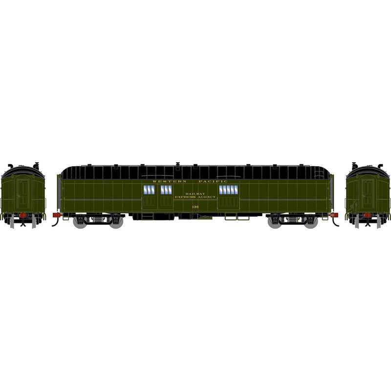 HO ATH 60' Pullman Common Standard Baggage Car, WP #136