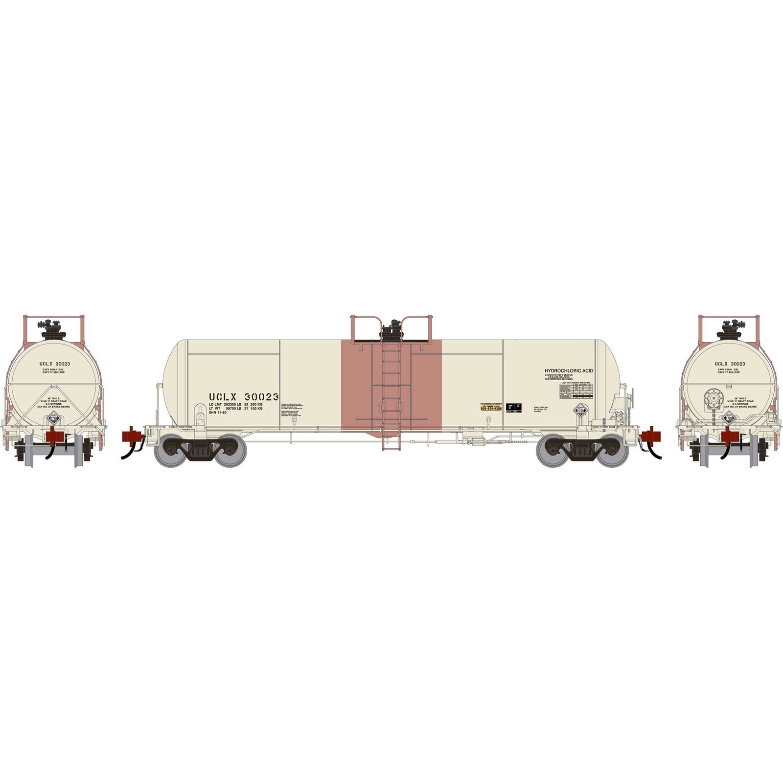 Athearn Genesis HO GEN GATC 20K Gallon Tank Car, Primed For Grime UCLX #30023