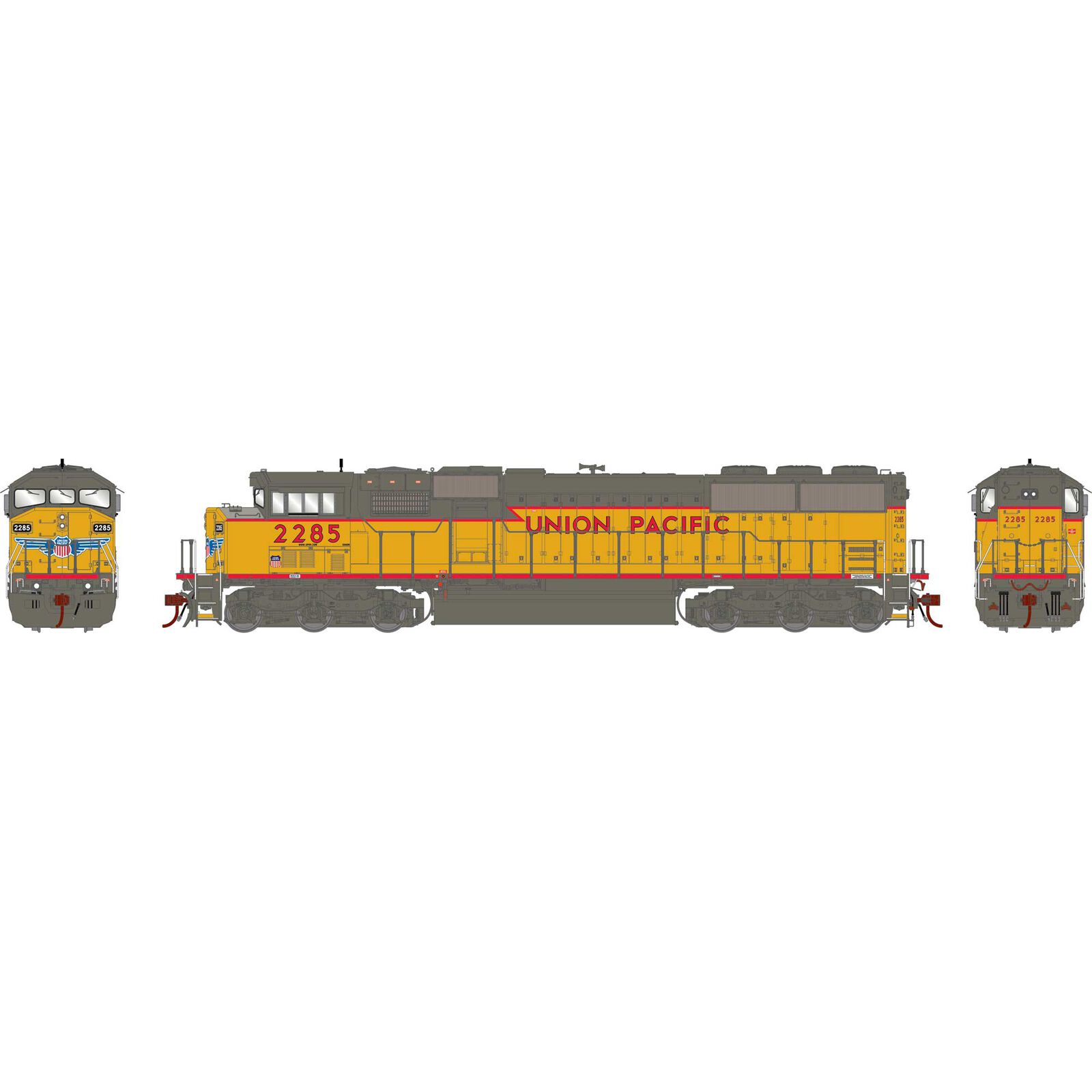 HO SD60M Tri-Clops Locomotive with DCC & Sound, UP #2285