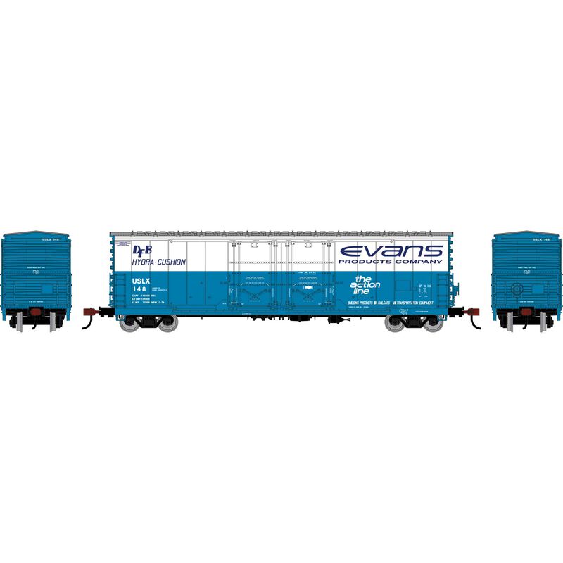 Athearn HO ATH 50' Evans Double Plug Door Box Car, USLX 'The Action Line' #148