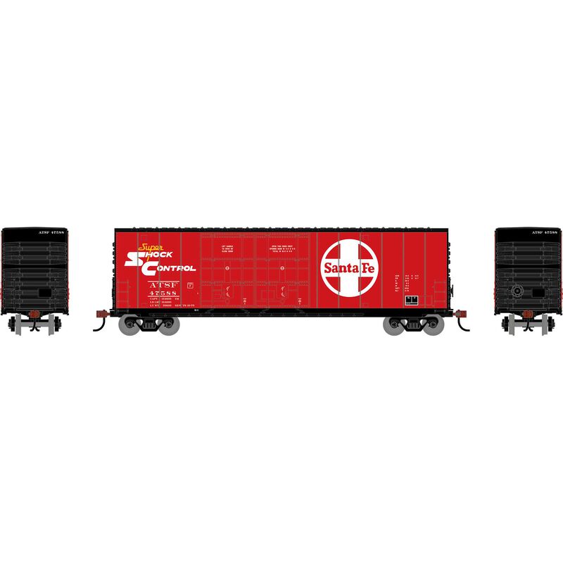 HO RND 50' High-Cube Smooth Side Box Car, ATSF #47588