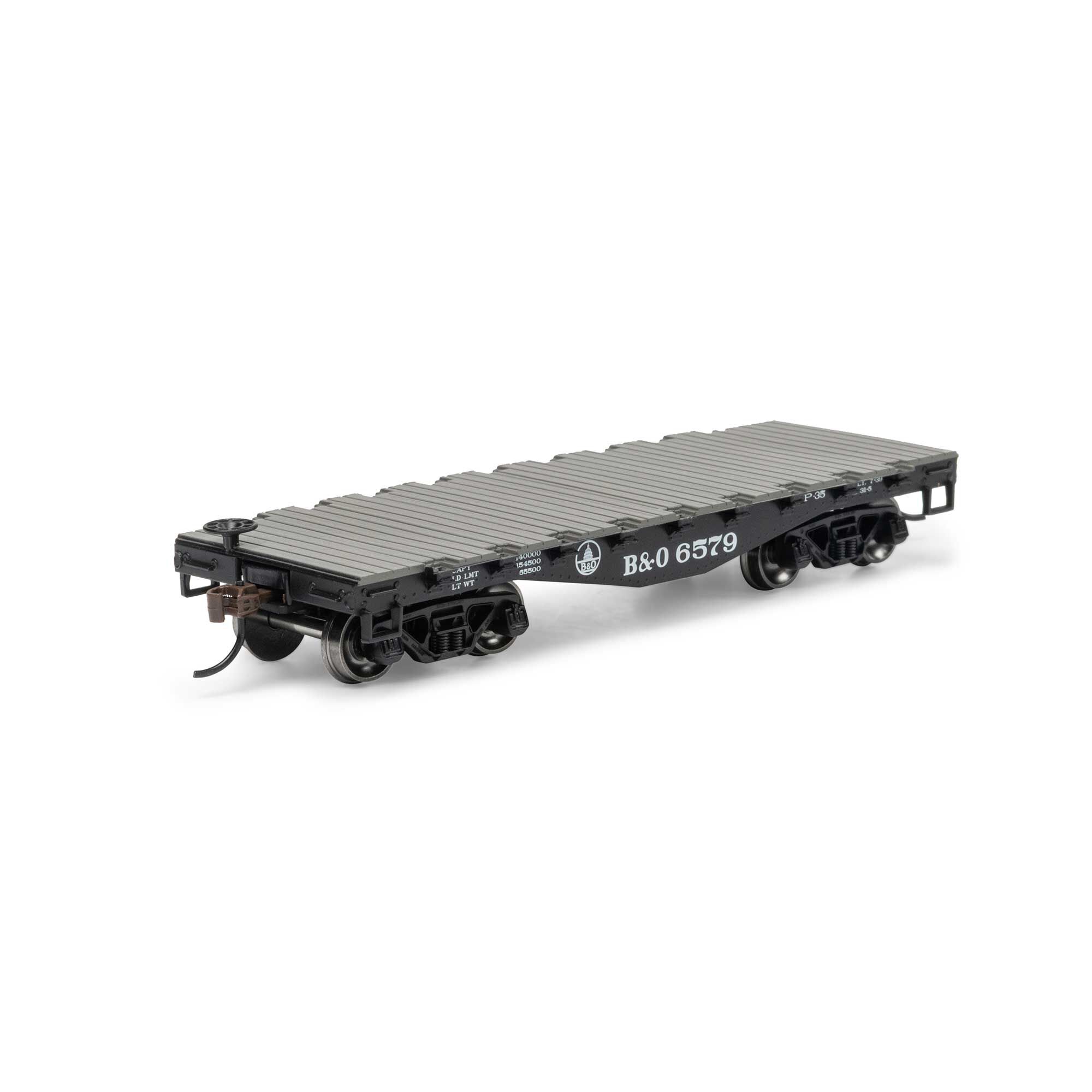 Roundhouse HO 30' Old Time Flat Car, BO #6579 Model Train
