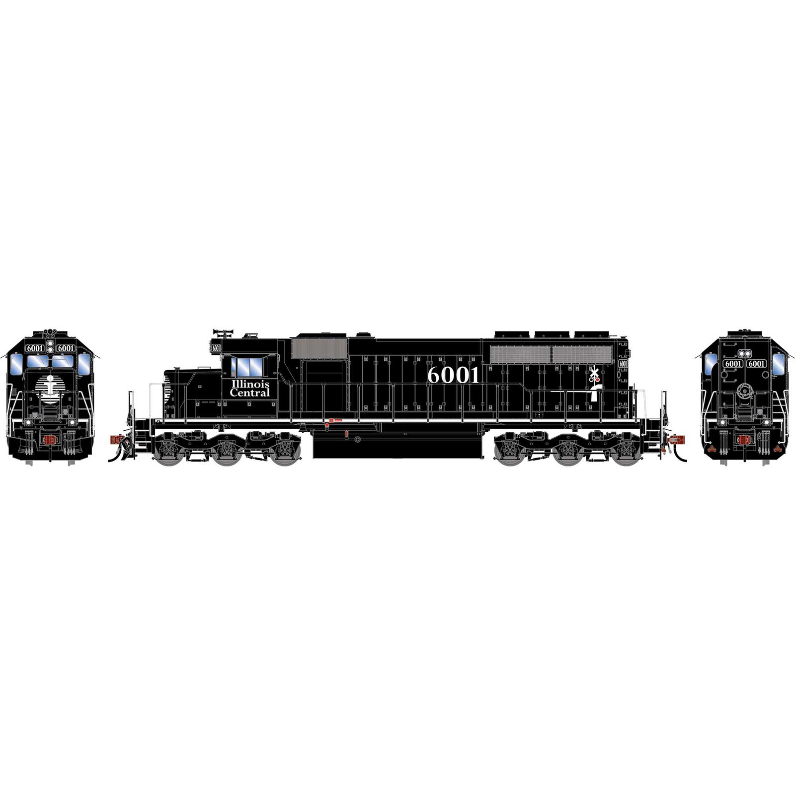HO ATH SD40R Locomotive w/DCC & Sound, IC 'OLS' #6001