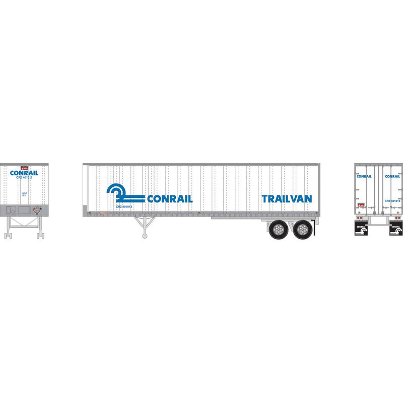 N 40' Fruehauf Trailer, Conrail CRZ #201013