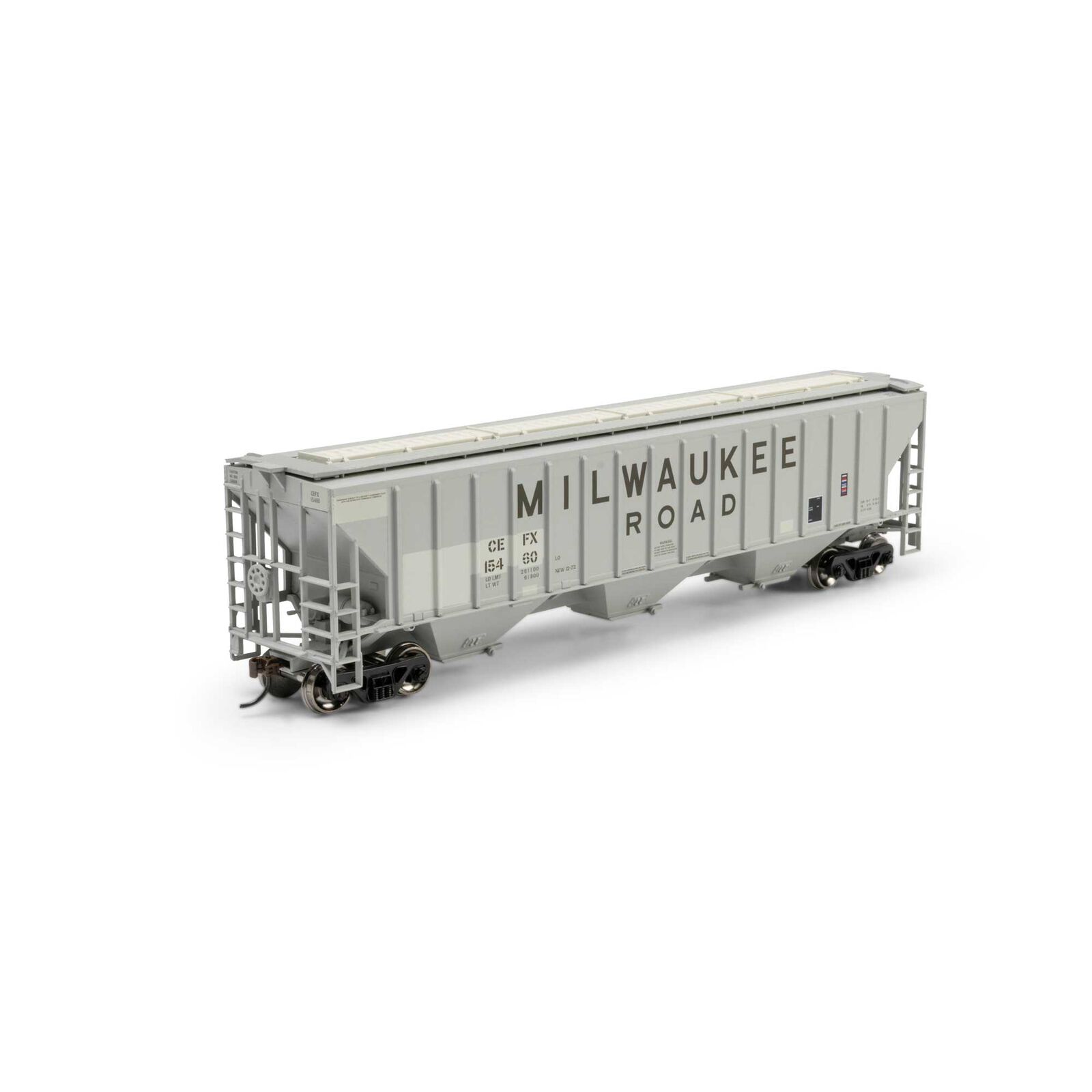Athearn HO ATH PS 4740 Covered Hopper, Primed For Grime CEFX #15460