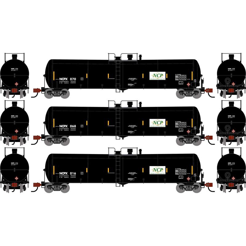 N ATH 30K Ethanol Tank Car, NCPX #016/068/070 (3)