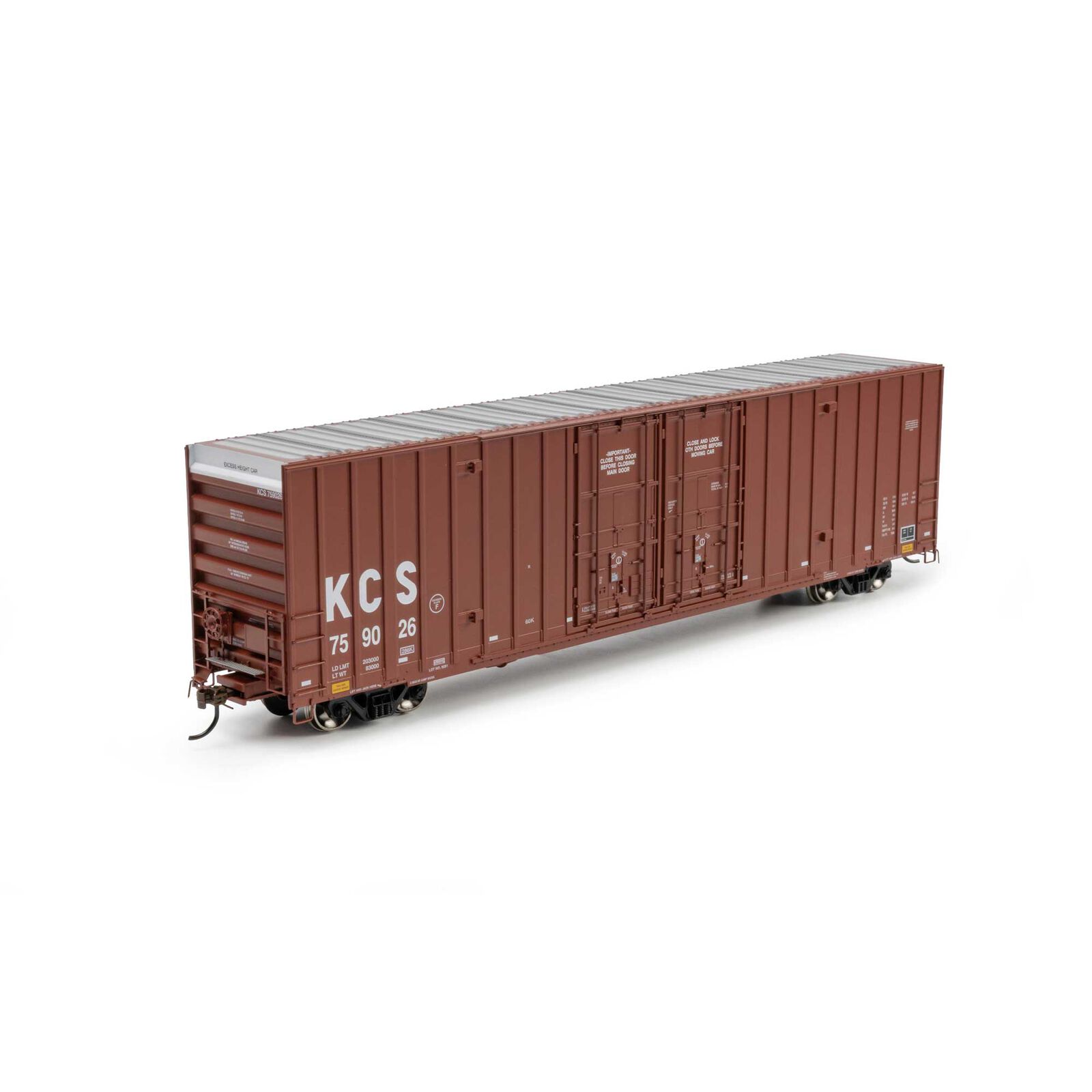 Athearn HO ATH 60' Gunderson High Cube Double Door Box Car, KCS #759026