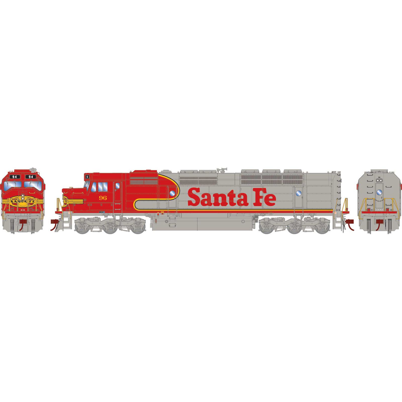 N FP45 Locomotive with DCC & Sound, ATSF #96