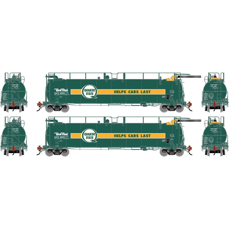 HO TankTrain A/A, GATX Quaker State #69251/69257 (2)