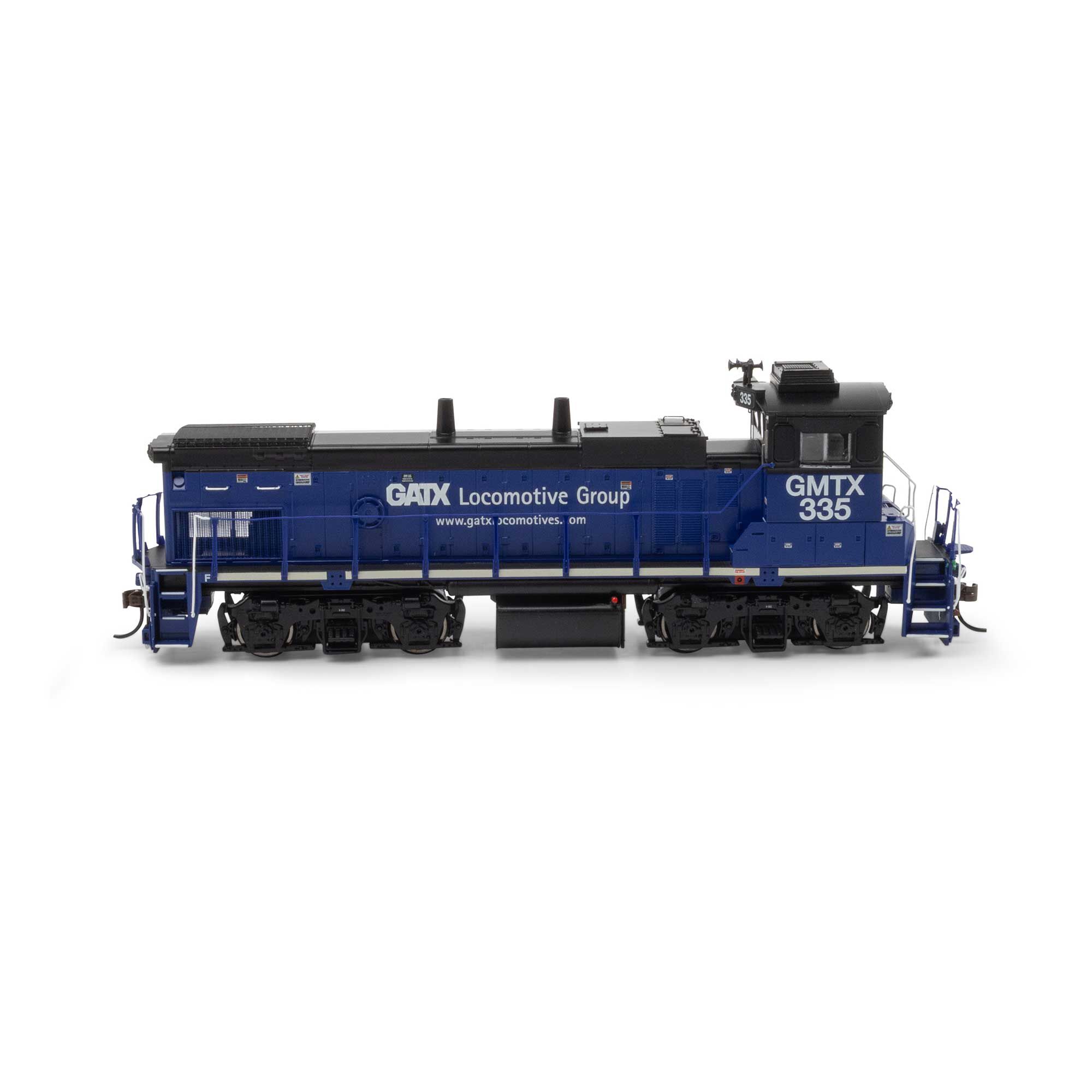 HO MP15AC Locomotive with DCC & Sound, GMTX #335 Model Train