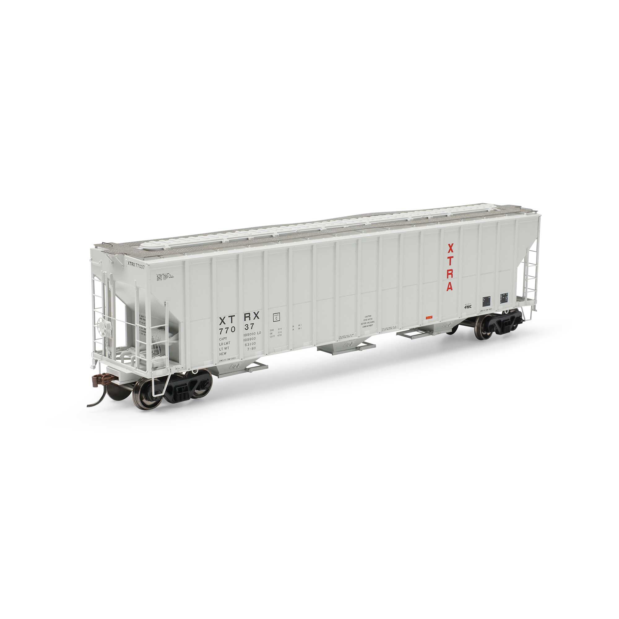 HO FMC 4700 Covered Hopper, XTRA #77037 Model Train | Athearn