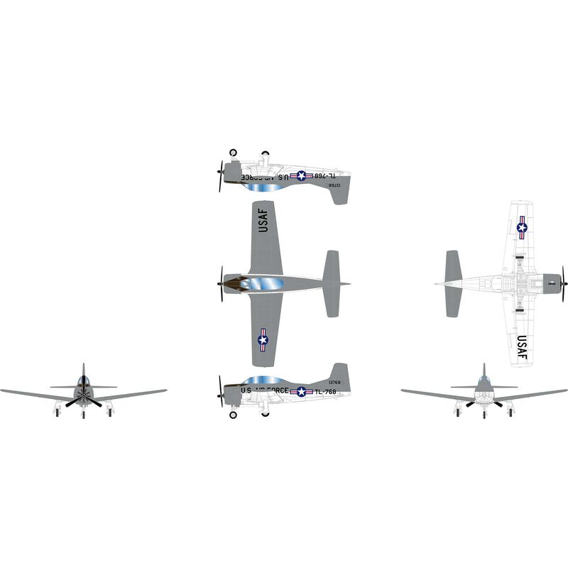 HO ATH T-28B Trojan Airplane, Air Force 13768