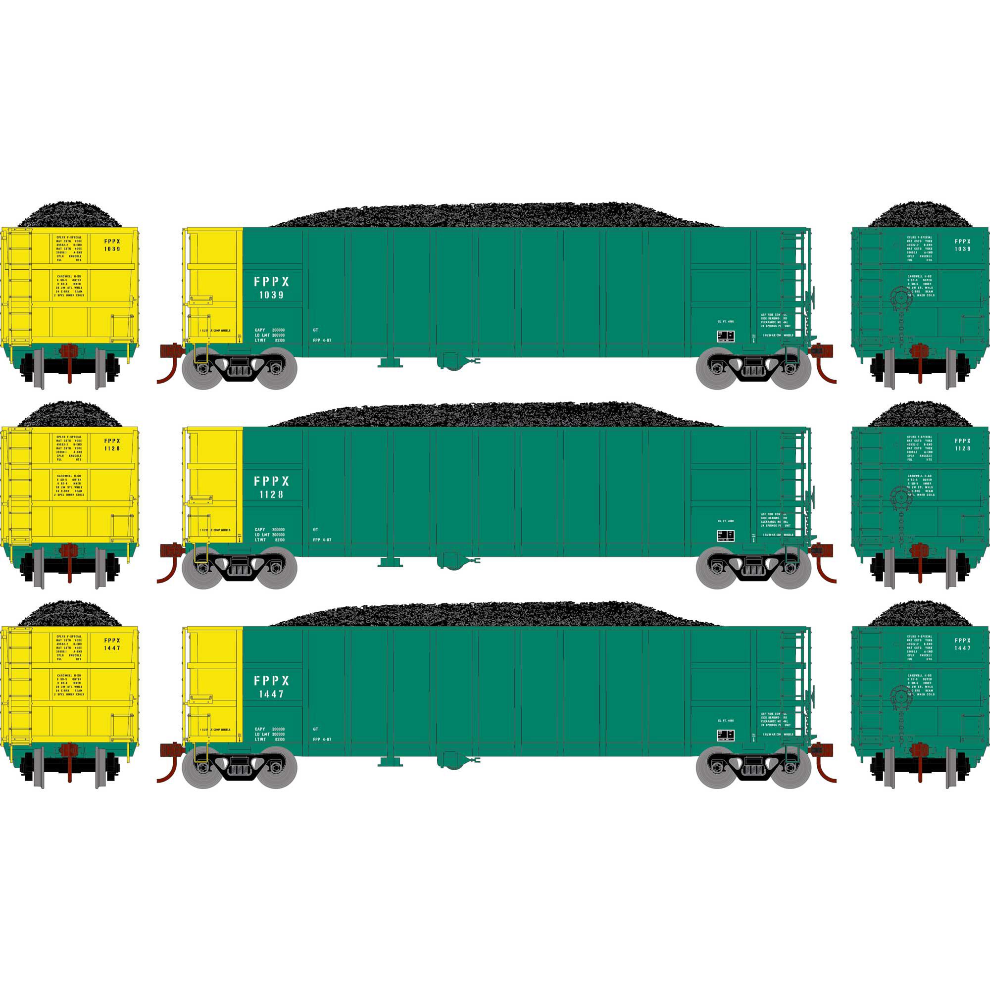 N Thrall High Side Gondola with Load, FPPX #1 (3) Model