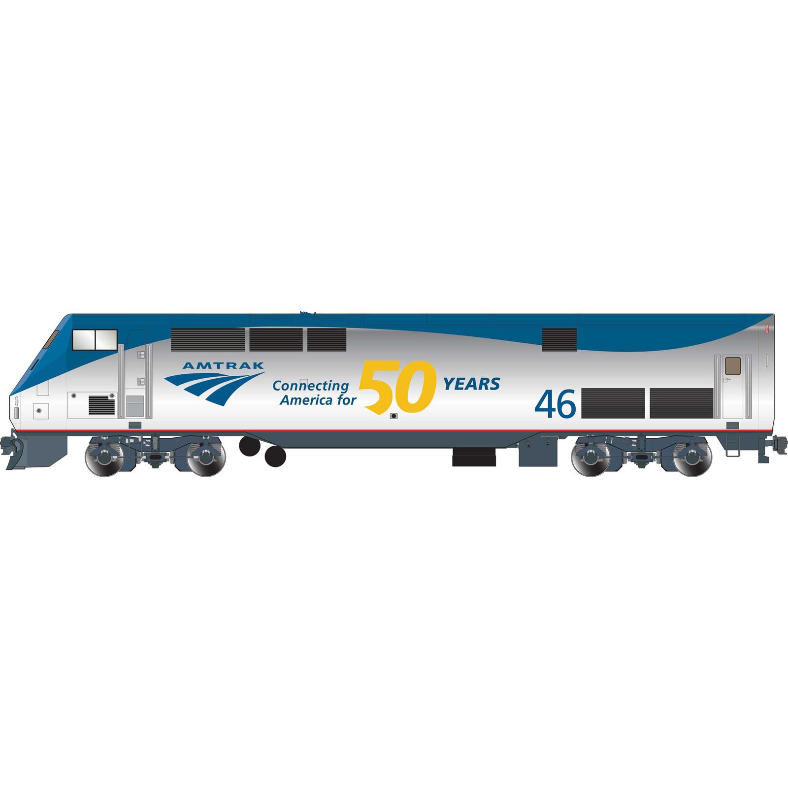 HO P42 with DCC & Sound, Amtrak/50th Phase V #46