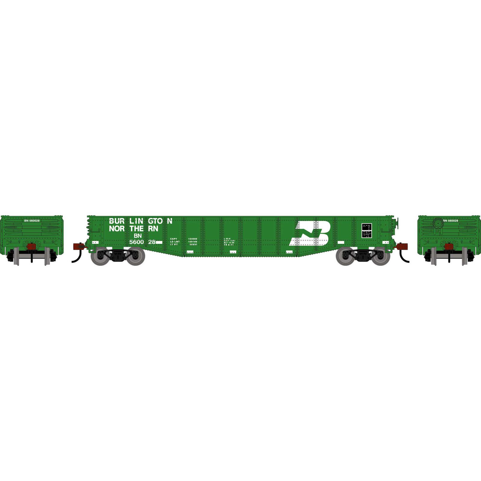 Roundhouse HO RND 50' Gondola, BN #560028