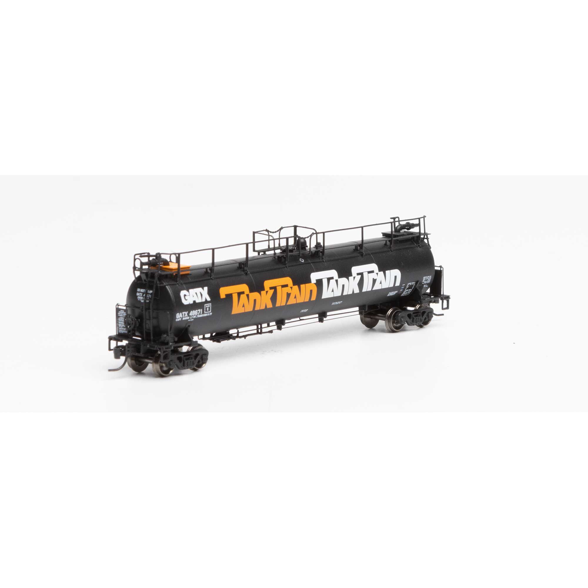 Athearn N TankTrain Intermediate,GATX/Orange Letter #48671 Model