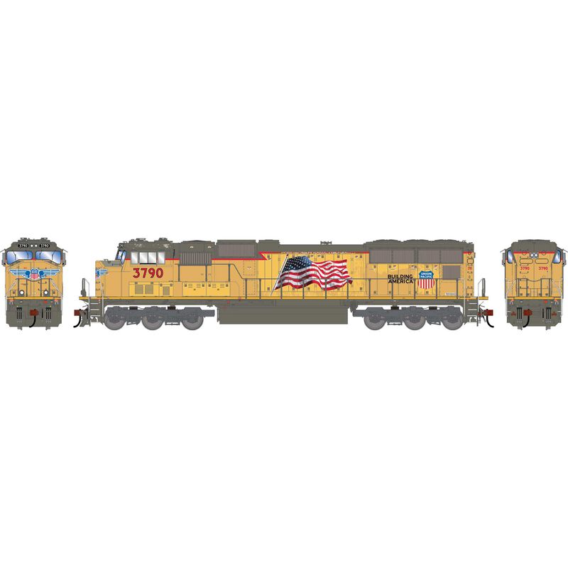 Athearn Genesis HO GEN SD70M Locomotive, Primed For Grime UP 'Flared Radiators & PTC' #3790