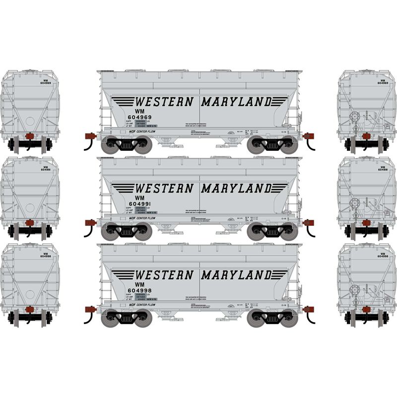 HO ATH ACF 2970 Covered Hopper, WM #604969/604991/604998 (3)