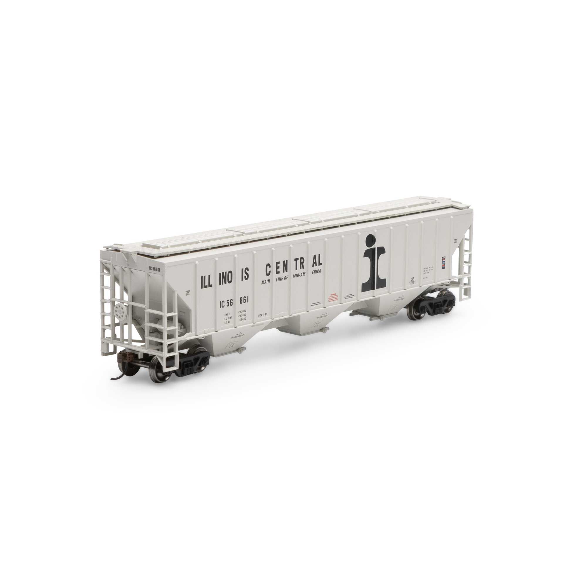 HO RTR PS 4740 Covered Hopper, IC #56861 Model Train | Athearn
