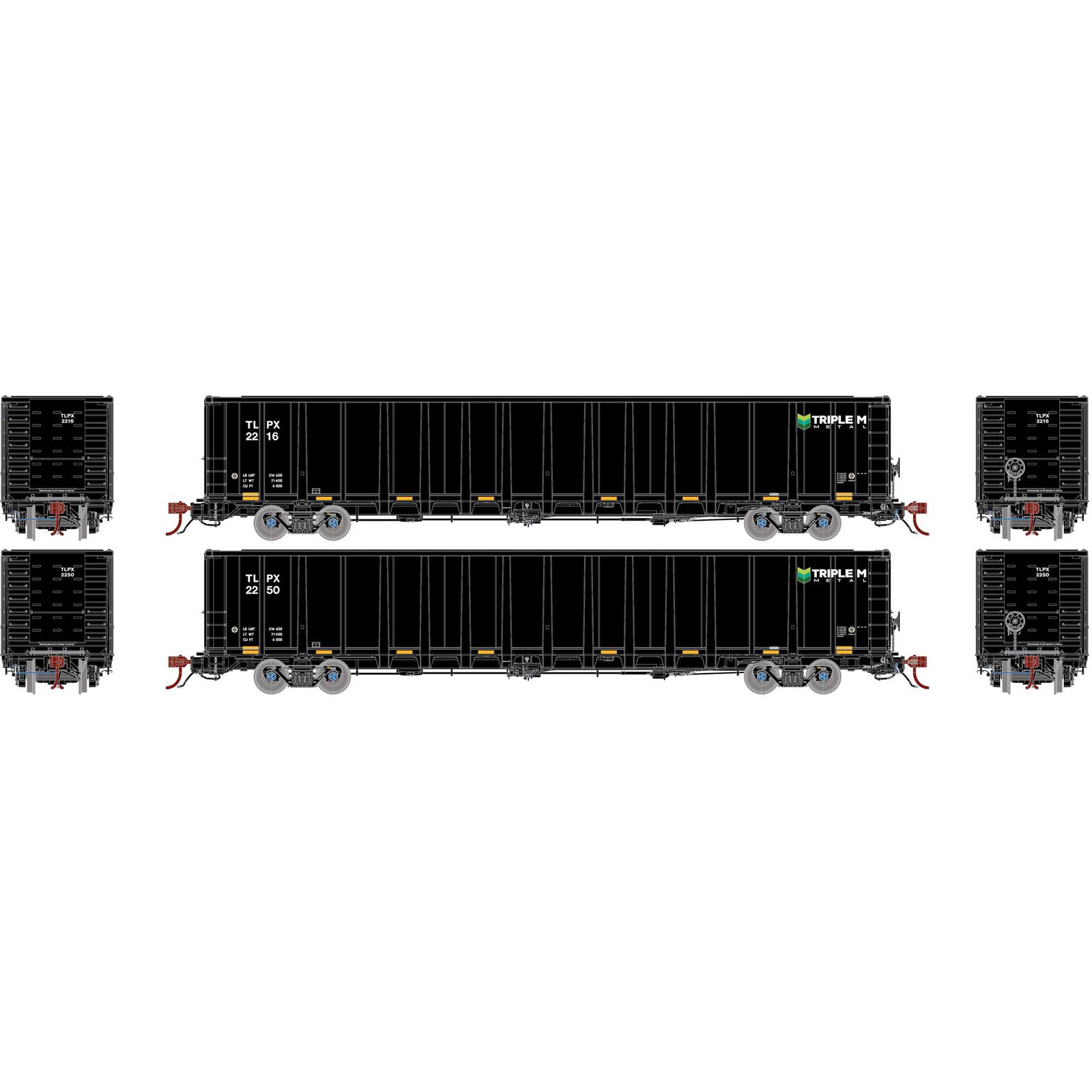 N NSC 6000 Gondola with Load, TLPX #2216, 2250 (2)