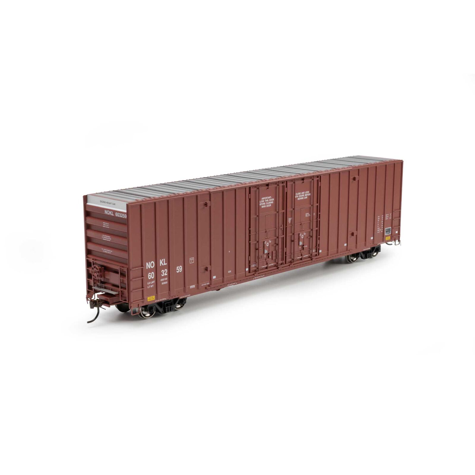 Athearn HO ATH 60' Gunderson High Cube Double Door Box Car, NOKL #603259